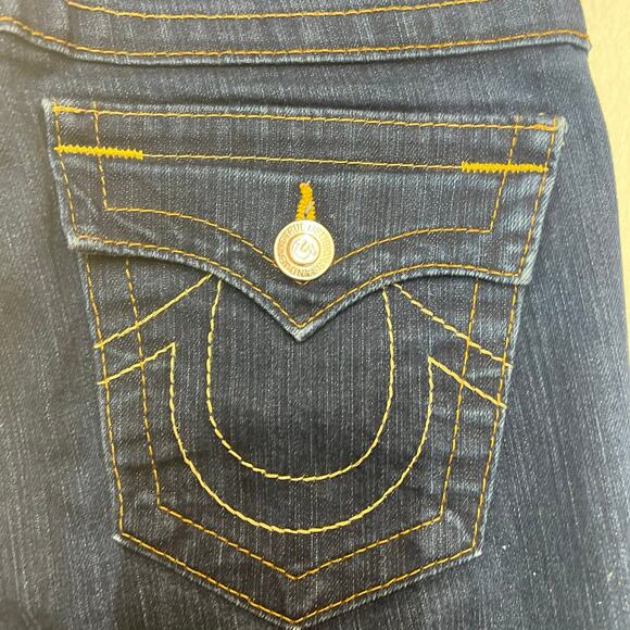 True Religion Women's Billy Jeans Size 28 Dark Wash Straight Denim Low Rise - Picture 6 of 15